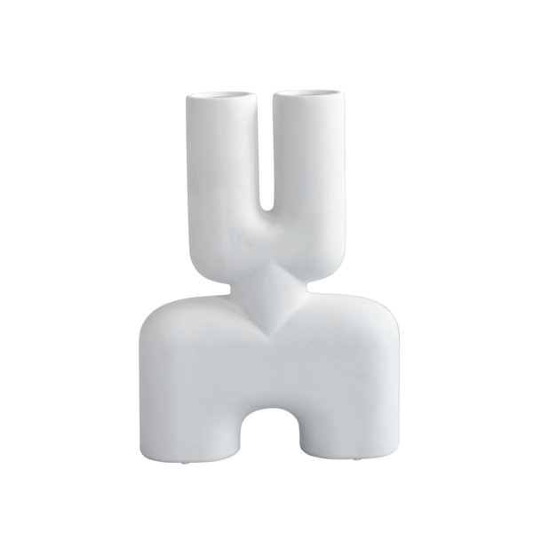 Cobra Double Medio Ceramic Vase by 101 Copenhagen #Bone White