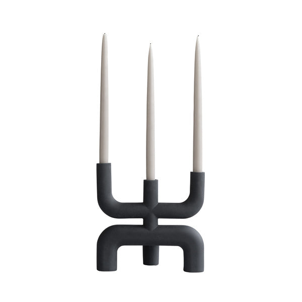 Cobra Ceramic Candle Holder by 101 Copenhagen #Black