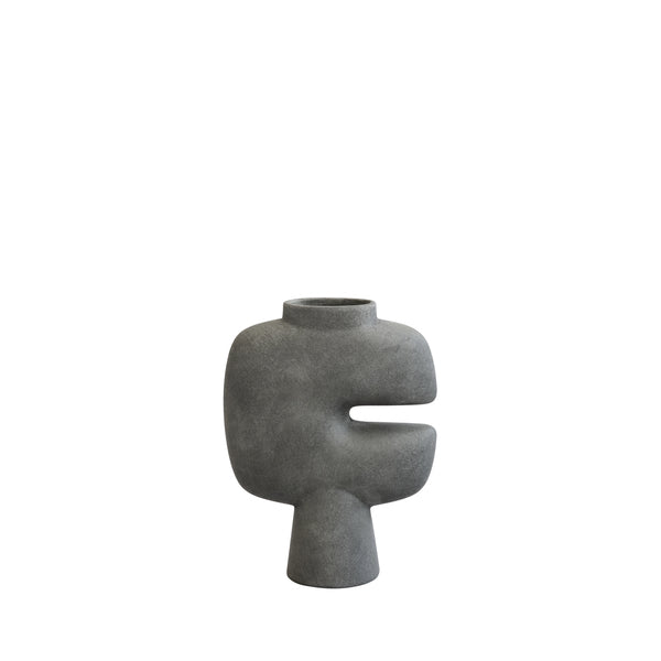 Tribal Medio Ceramic Vase by 101 Copenhagen #Dark Grey