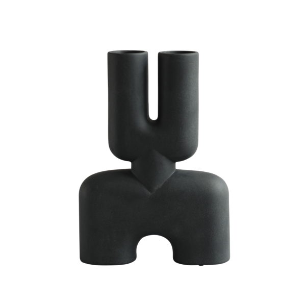 Cobra Double Medio Ceramic Vase by 101 Copenhagen #Black