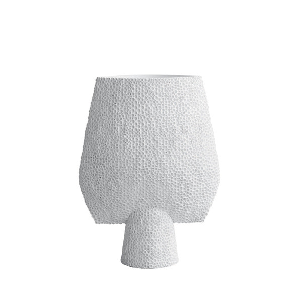 Sphere Square Shisen Big Ceramic Vase by 101 Copenhagen #Bone White