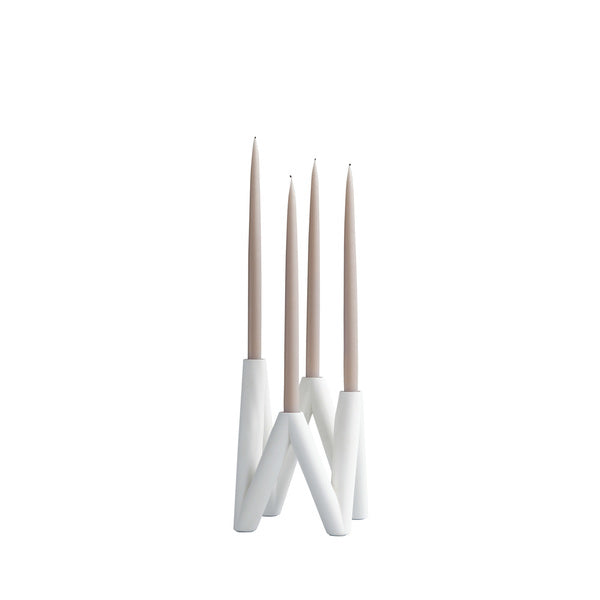 W Ceramic Candle Holder by 101 Copenhagen #Bone White