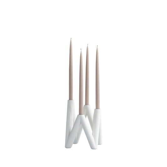 W Ceramic Candle Holder by 101 Copenhagen #Bone White