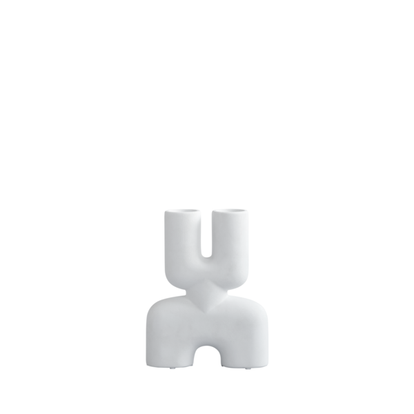 Cobra Double Mini Ceramic Vase by 101 Copenhagen #Bone White