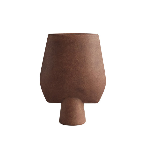 Sphere Square Big Ceramic Vase by 101 Copenhagen #Terracotta