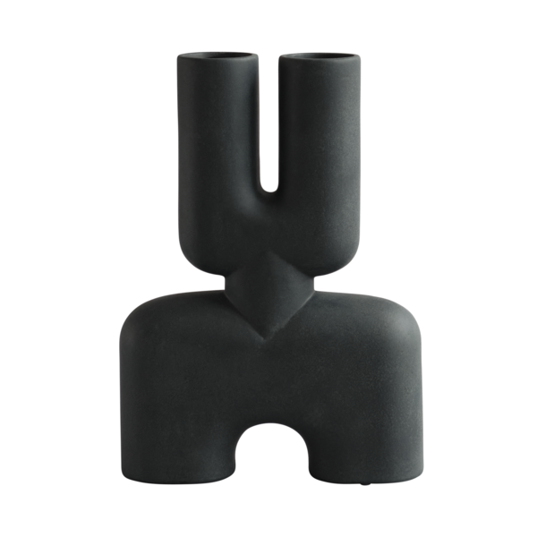 Cobra Double Hexa Ceramic Vase by 101 Copenhagen #Black