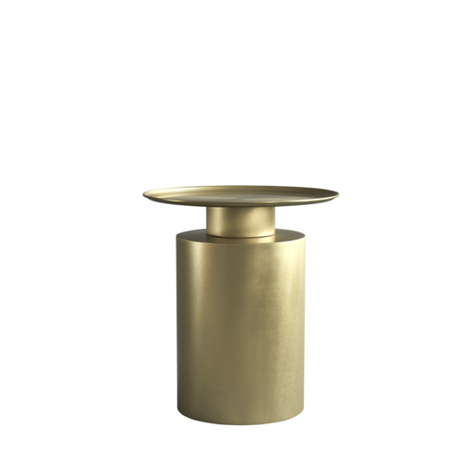 Pillar Tall Plated Metal Table by 101 Copenhagen #Brass