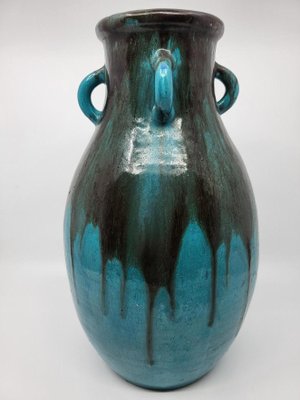 Primavera Vase in Spring in French Blue Ceramic from Primavera, 20th Century-QCI-2018502