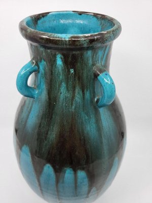 Primavera Vase in Spring in French Blue Ceramic from Primavera, 20th Century-QCI-2018502