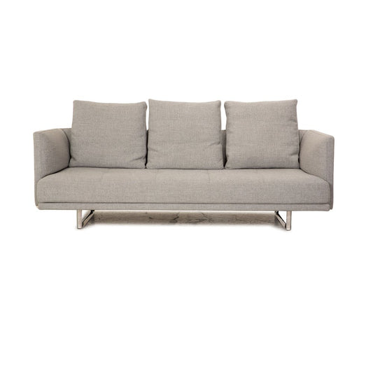 Prime Time 3-Seater Sofa in Gray Fabric from Walter Knoll / Wilhelm Knoll