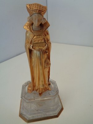 Princess with Casket, Orientalist Gothic, 1890s, Bronze and Celluloid-ZPM-885781