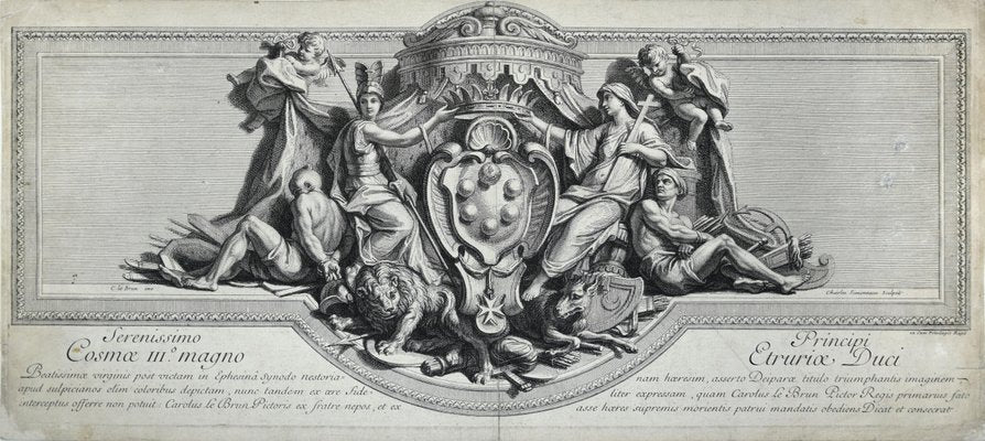 Principi Etruriae Duci - Original Etching by Charles Simonneau - Late 1600-ZCI-754879