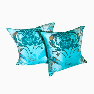 Printed Cotton Pillows With Feather Interior, Set of 2-QRS-1336618