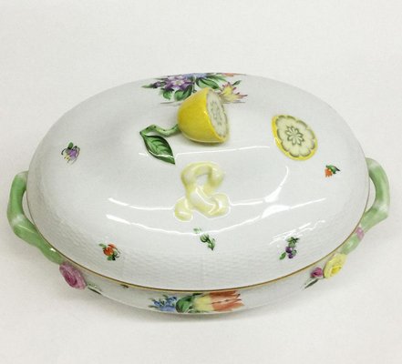 Printemps Pattern Porcelain Tureen with Handles from Herend, Hungary-UCH-1224614