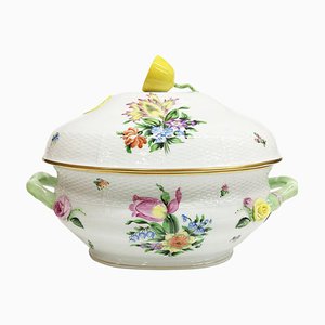 Printemps Pattern Porcelain Tureen with Handles from Herend, Hungary-UCH-1224614