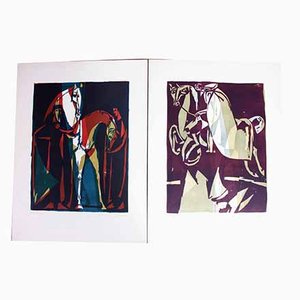 Prints by Hans Studer, 1976, Set of 2-BQF-768834