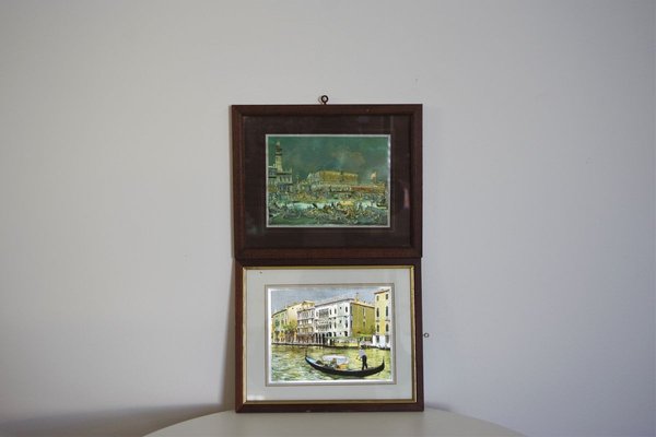 Prints of Venice with Reflections, 1970s, Set of 2-KNM-914726