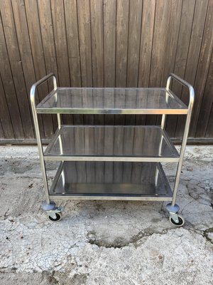 Professional Steel Bar Trolley with 4 Swivel Wheels, 1980s-YST-2036109