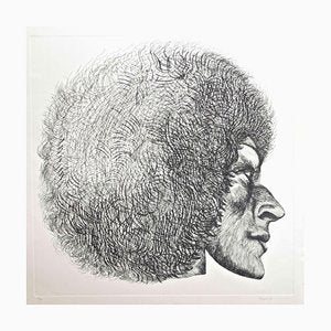 Profile - Original Etching by Giacomo Porzano - 1972 1972-ZCI-760351