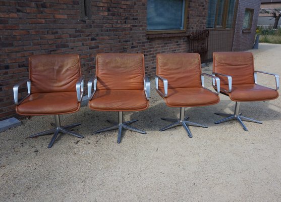 Program 2000 Armchair in Leather by Delta Design for Wilkhahn, 1960s-EA-1098471