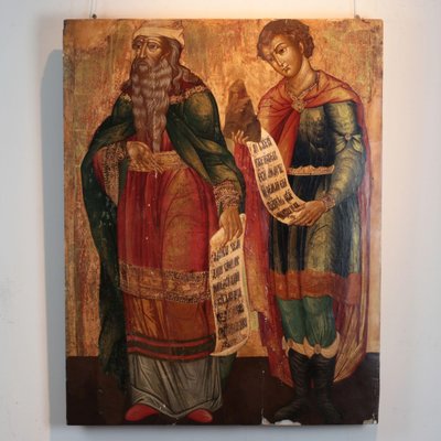 Prophets Zechariah and Daniel, 17th-Century, Wood & Gesso-WMV-1129362