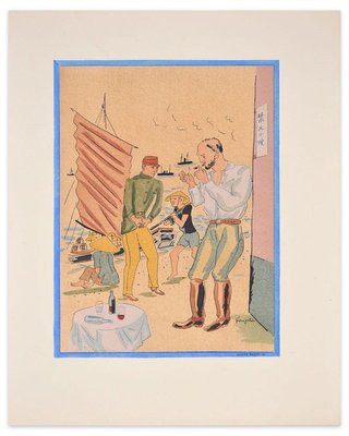 Propos d'un Intoxiqué - Lithograph after L.T. Foujita - 1928 1928-ZCI-758741