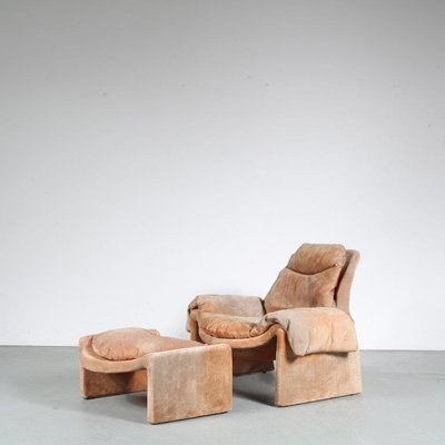 Proposals Chair & Ottoman by Vittorio Introini for Saporiti, Italy, 1970, Set of 2-GG-1151419