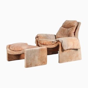 Proposals Chair & Ottoman by Vittorio Introini for Saporiti, Italy, 1970, Set of 2-GG-1151419