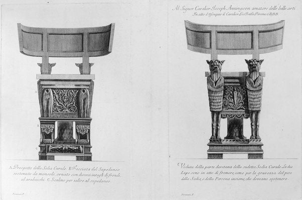 Prospetto della medesima Sedia Curale, Veduta della parte... - Etching 1778 1778-ZCI-756792