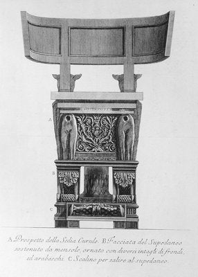 Prospetto della medesima Sedia Curale, Veduta della parte... - Etching 1778 1778-ZCI-756792