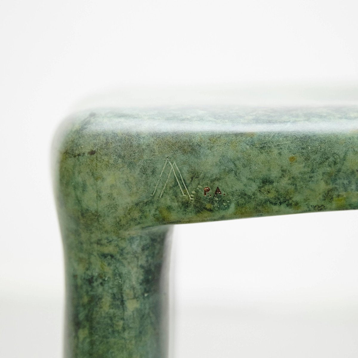 Prototype Khamon Brass Sculpture Stool by Adolfo Abejon