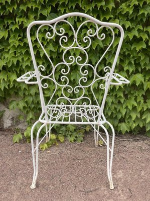 Provencal Armchairs in Wrought Iron, 1960s, Set of 3-SDV-1331950