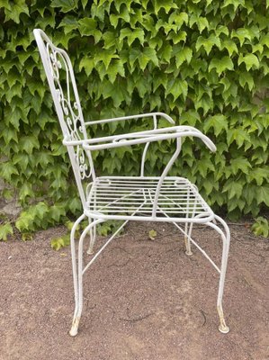 Provencal Armchairs in Wrought Iron, 1960s, Set of 3-SDV-1331950