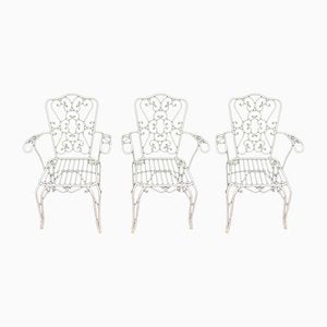 Provencal Armchairs in Wrought Iron, 1960s, Set of 3-SDV-1331950