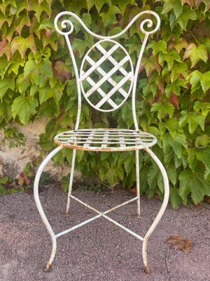 Provencal Armchairs in Wrought Iron, 1960s, Set of 4-SDV-1723094