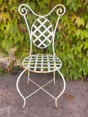 Provencal Armchairs in Wrought Iron, 1960s, Set of 4-SDV-1723094