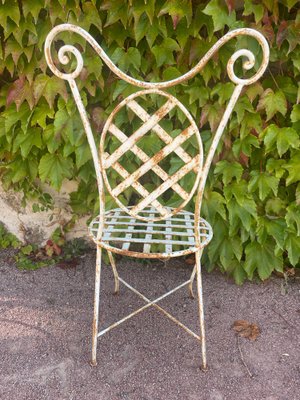 Provencal Armchairs in Wrought Iron, 1960s, Set of 4-SDV-1723094