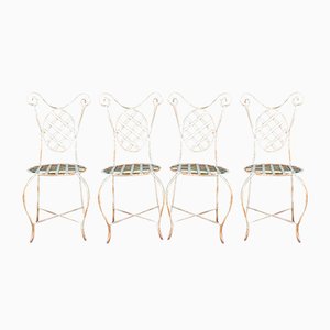 Provencal Armchairs in Wrought Iron, 1960s, Set of 4-SDV-1723094