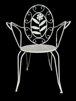 Provencal Armchairs in Wrought Iron, 1960s, Set of 6-SDV-2020017