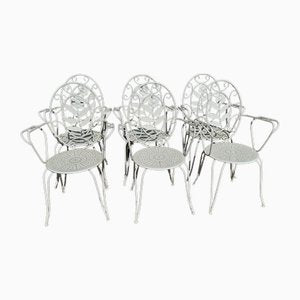 Provencal Armchairs in Wrought Iron, 1960s, Set of 6-SDV-2020017