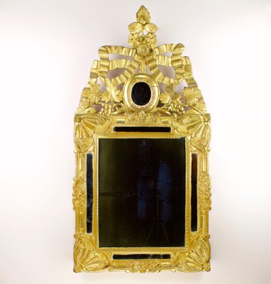 Provencal Transitional Louis XVI Wall Mirror with Elaborate Crowning, France, 1770s-KMT-985947