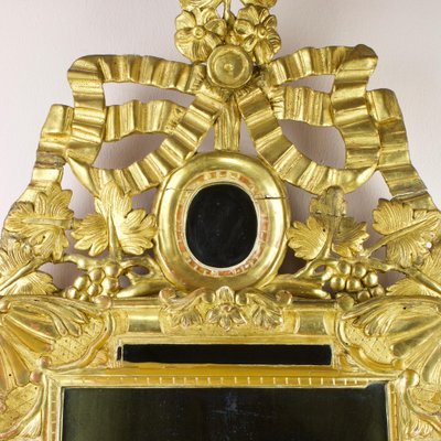 Provencal Transitional Louis XVI Wall Mirror with Elaborate Crowning, France, 1770s-KMT-985947