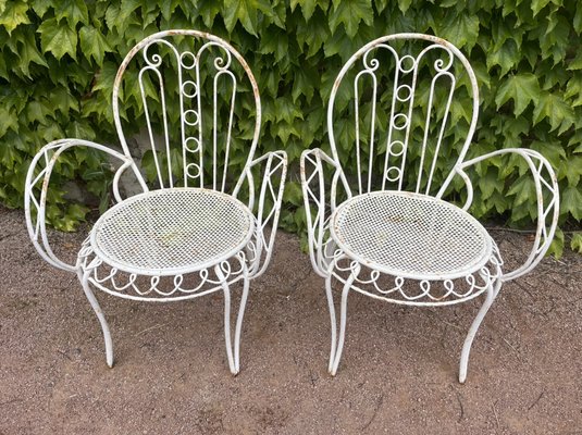 Provencal Wrought Iron Armchairs, 1950s, Set of 2-SDV-1332011