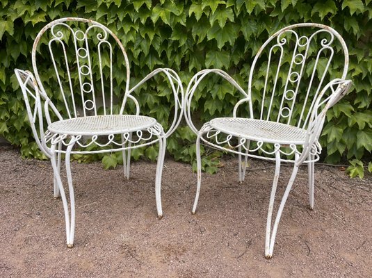 Provencal Wrought Iron Armchairs, 1950s, Set of 2-SDV-1332011