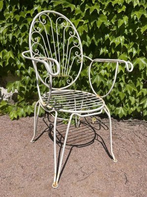 Provencal Wrought Iron Armchairs, 1960s, Set of 5-SDV-1332005