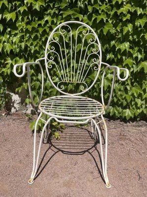 Provencal Wrought Iron Armchairs, 1960s, Set of 5-SDV-1332005