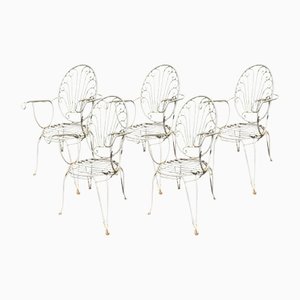 Provencal Wrought Iron Armchairs, 1960s, Set of 5-SDV-1332005