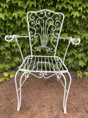 Provencal Wrought Iron Armchairs, 1960s, Set of 7-SDV-1331985