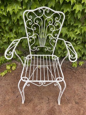 Provencal Wrought Iron Armchairs, 1960s, Set of 7-SDV-1331985