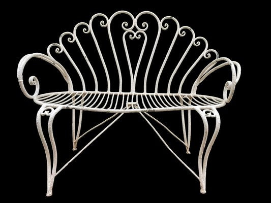 Provencal Wrought Iron Bench, 1960s-SDV-1732130